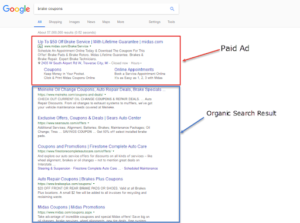Paid and Organic Search Results