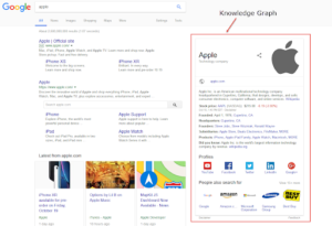 Knowledge Graph Search Results in 2018