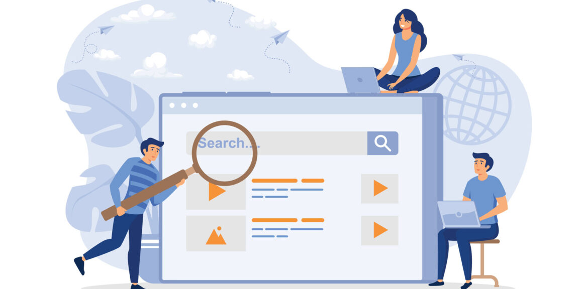 Illustrated People Using Search