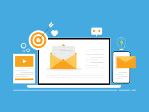 Illustration of Email Marketing Campaign on Computer