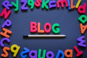 BLOG written out in magnet letters
