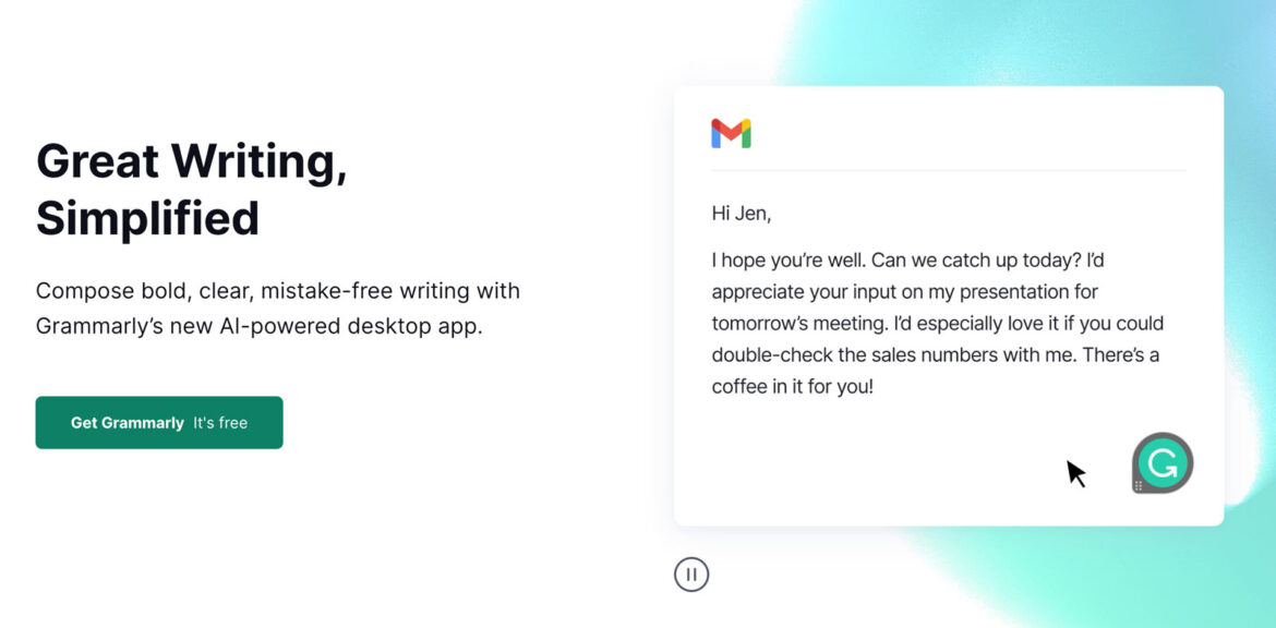 Grammarly Home Page