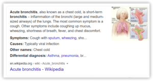 Google Search Result with Disease Knowledge Graph