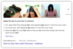 Featured Snippet from Google Search Query