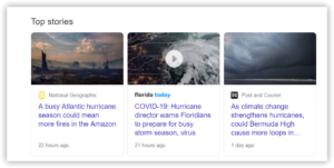 Google News Story Search Results
