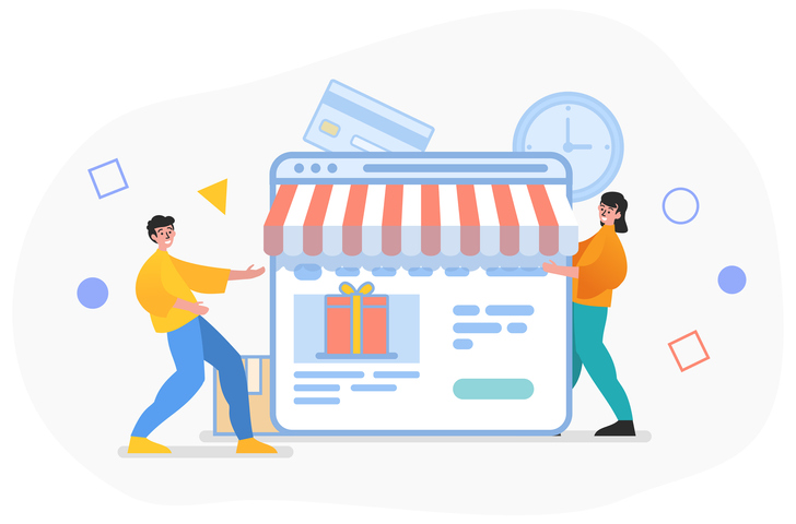 E-commerce Online Storefront Illustration