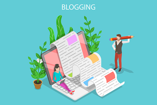 Concept Illustration of Blogging