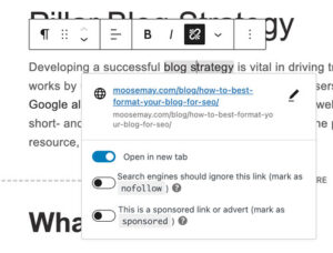 Pillar blog linking strategy for SEO optimization screenshot