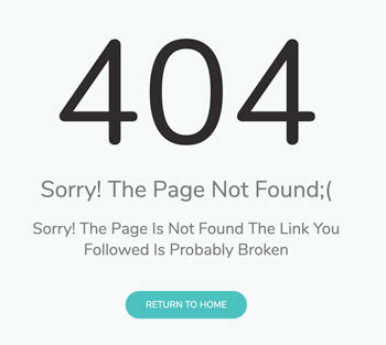 404 error screenshot