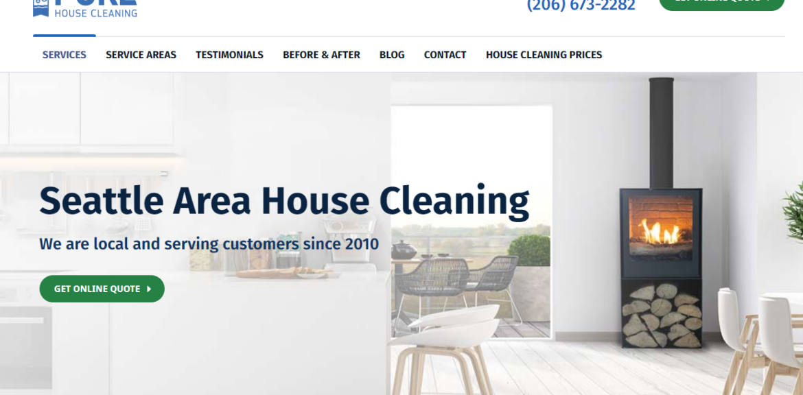 Pure House Cleaning Header