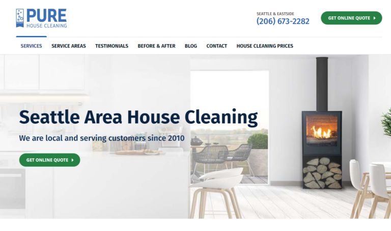 Pure House Cleaning Header