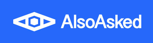 AlsoAsked Logo on Blue
