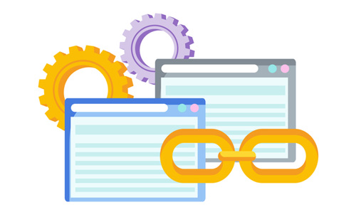 Browsers with Link Symbol, Illustration